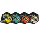 Unicorn Ultrafly 100 Micron Dart Flights - YOLO - Comic Book Style - Plus Standard Shape