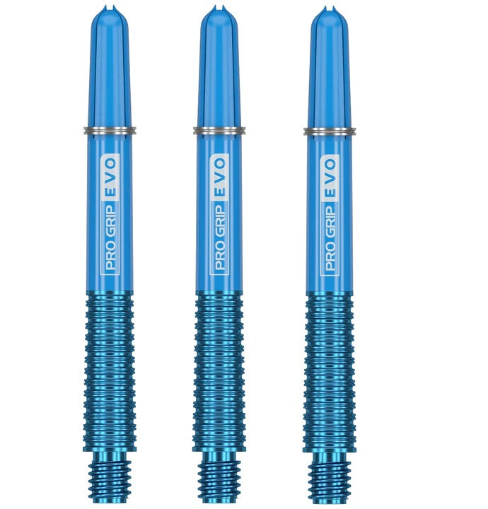 Target Pro Grip Evo Dart Stems - Nylon with Aluminium Base - Blue