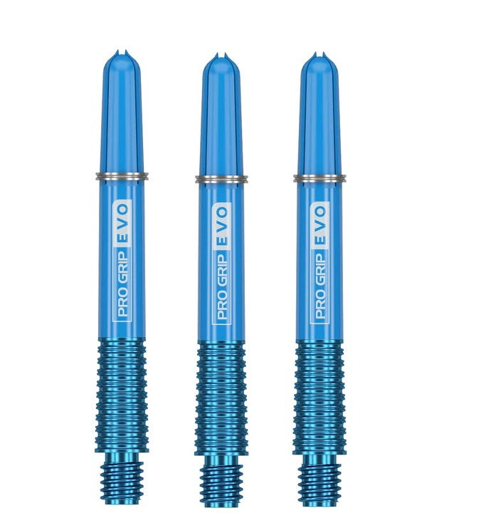 Target Pro Grip Evo Dart Stems - Nylon with Aluminium Base - Blue