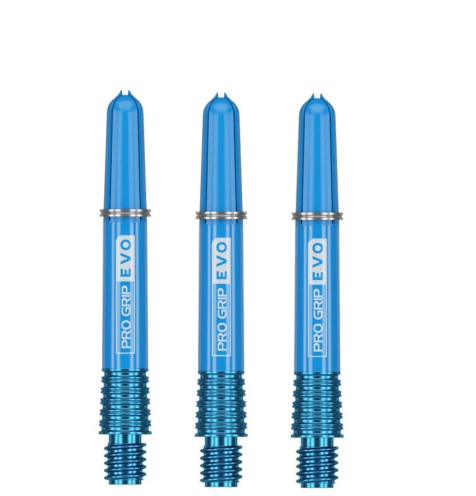 Target Pro Grip Evo Dart Stems - Nylon with Aluminium Base - Blue