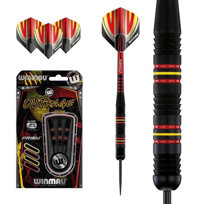 Winmau Outrage Black Brass Darts 21 Gram