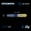 Winmau Steve Beaton 90% Tungsten Steel Tip Darts - 22 Gram
