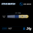 Winmau Steve Beaton 90% Tungsten Steel Tip Darts - 24 Gram