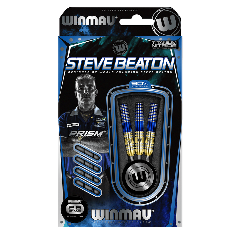 Winmau Steve Beaton 90% Tungsten Steel Tip Darts - 26 Gram