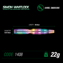Winmau Simon Whitlock 90% Tungsten Urban Grip Tip Darts - 22 Gram