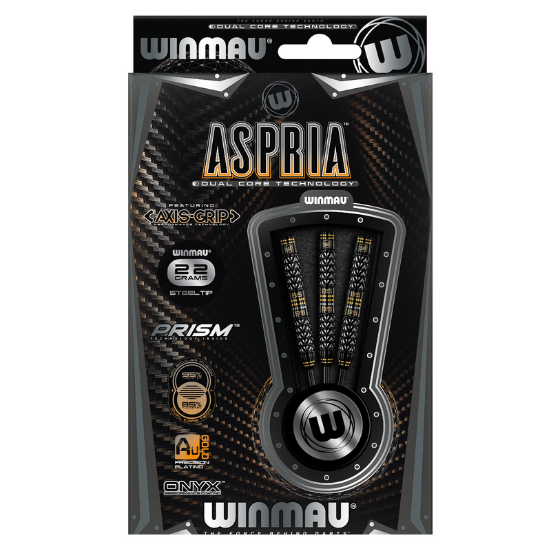 Winmau Aspria 95% Dual Density Tungsten Steel Tip Darts - 22 Gram