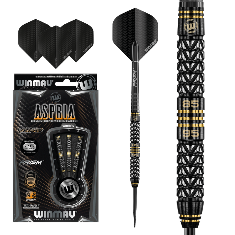 Winmau Aspria 95% Tungsten Steel Tip Darts 26 Gram