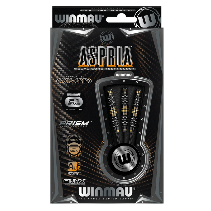 Winmau Aspria 95% Dual Density Tungsten Steel Tip Darts - 21 Gram