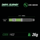 Winmau Daryl Gurney SE 90% Tungsten Steel Tip Darts - 26 Gram