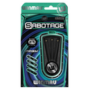 Winmau Sabotage 90% Tungsten Black Steel Tip Darts - 24 Gram