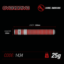 Winmau Overdrive 90% Tungsten Steel Tip Darts - 25 Gram