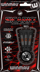 Winmau Sicario 90% Tungsten Black Steel Tip Darts - 25 Gram
