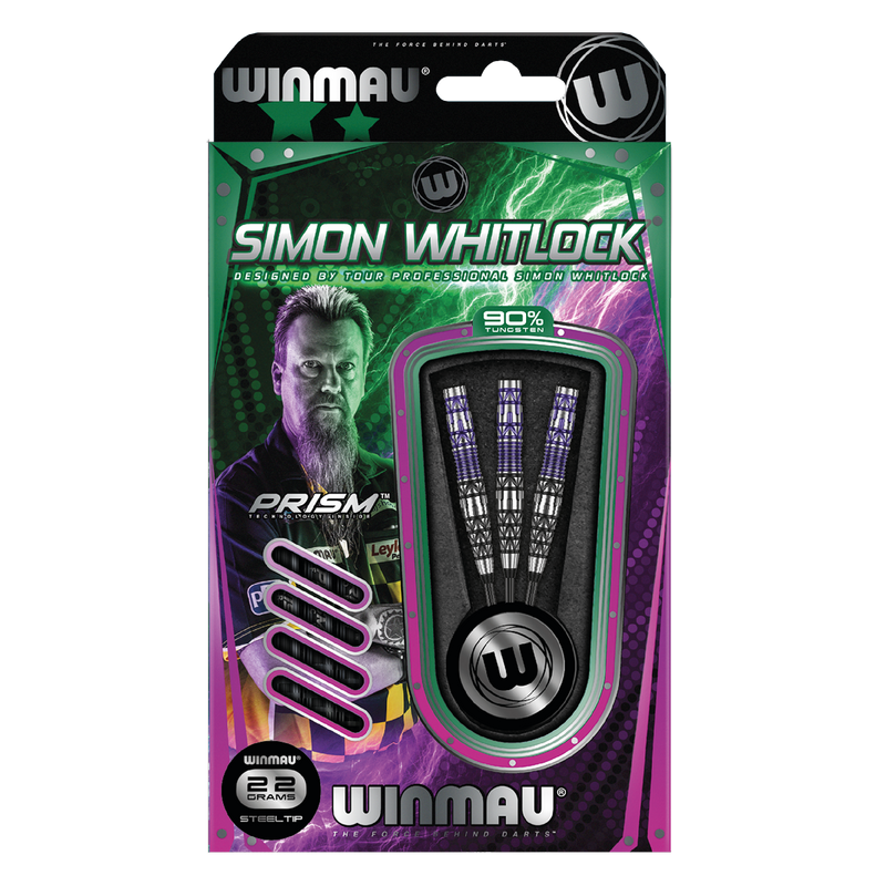 Winmau Simon Whitlock 90% Tungsten Special Edition Steel Tip Darts - 22 Gram