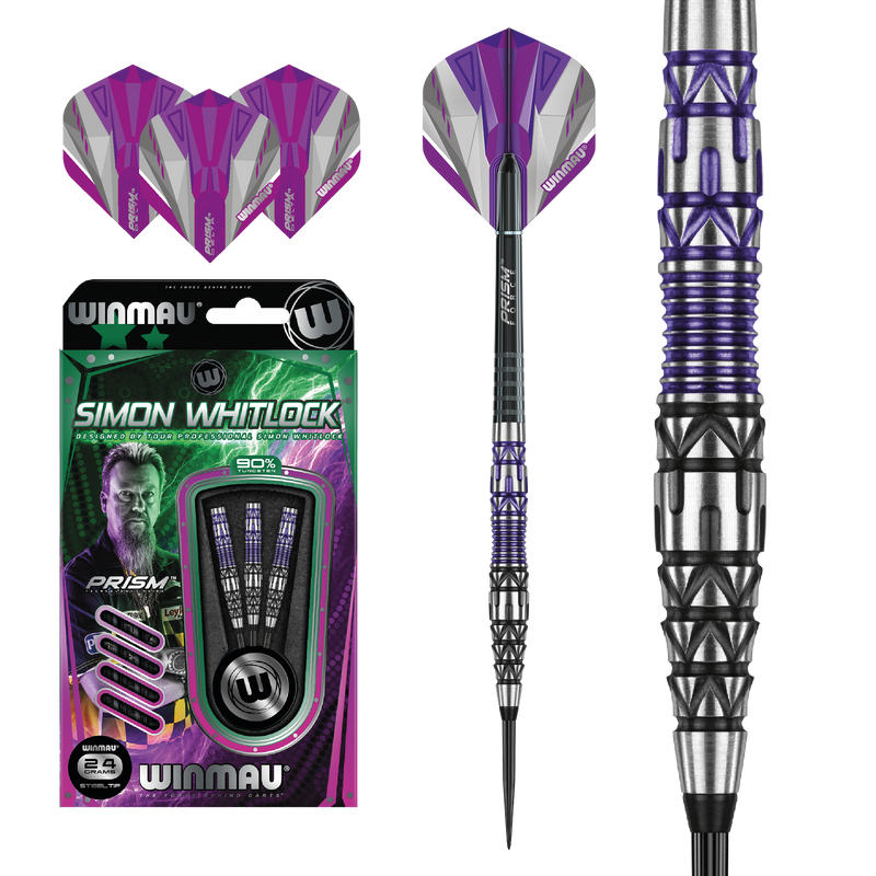 Winmau Simon Whitlock 90% Tungsten Special Edition Steel Tip Darts 24 Gram