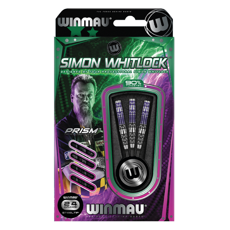 Winmau Simon Whitlock 90% Tungsten Special Edition Steel Tip Darts - 24 Gram