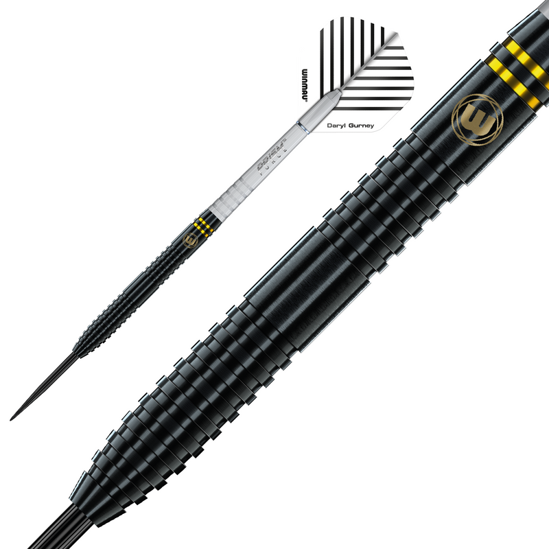 Winmau Daryl Gurney SE Black 90% Tungsten Steel Tip Darts - 25 Gram