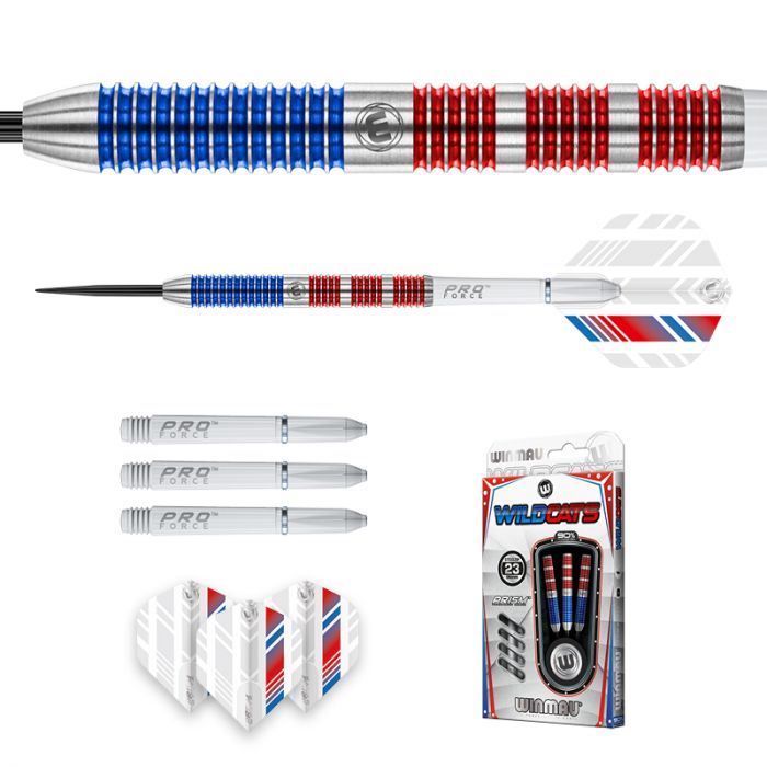 Winmau Wildcats 90% Tungsten Steel Tip Darts - 23 Gram