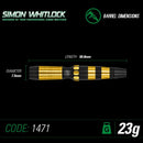 Winmau Simon Whitlock 90% Tungsten Onyx AU Steel Tip Darts - 23 Gram