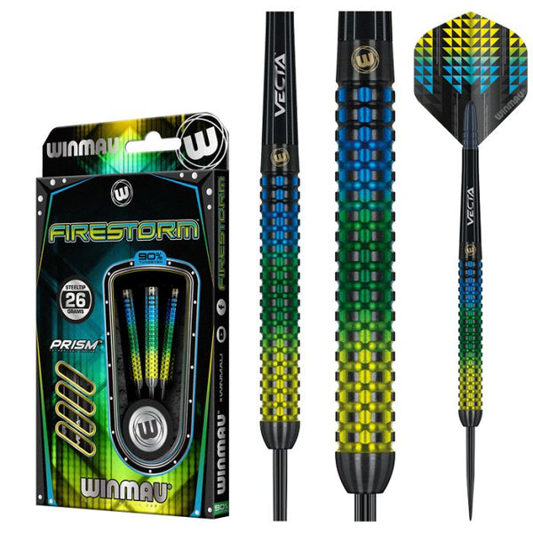 Winmau Firestorm 90% Tungsten Steel Tip Darts 26 Gram