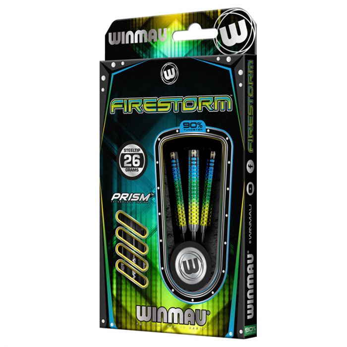 Winmau Firestorm 90% Tungsten Steel Tip Darts - 26 Gram