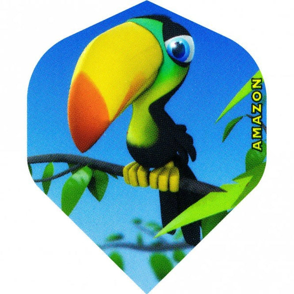 Amazon 3D Animal Life Extra Strong 100 Micron Dart Flights - Standard - Toucan