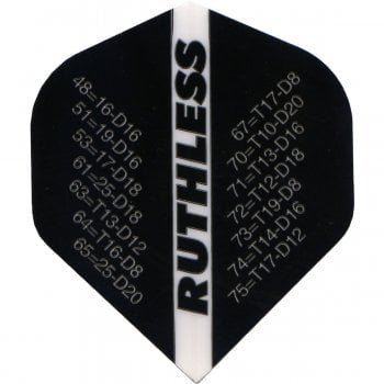 Ruthless Checkouts 100 Micron Standard Dart Flights Black