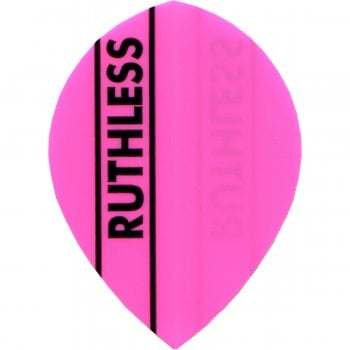 Ruthless Solid Panel 100 Micron Pear Dart Flights Fluro Pink