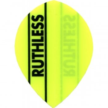 Ruthless Solid Panel 100 Micron Pear Dart Flights Fluro Yellow