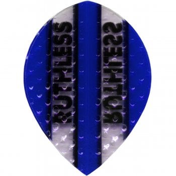 Ruthless Clear Panel Embossed Pear Dart Flights Blue