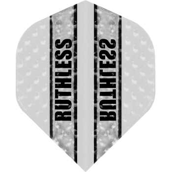 Ruthless Clear Panel Embossed Standard Dart Flights White