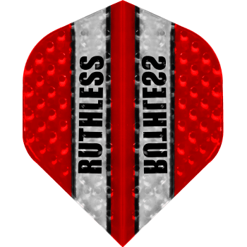 Ruthless Clear Panel Embossed Standard Dart Flights Red