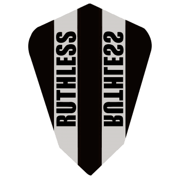 Ruthless Clear Panel 100 Micron Fantail Dart Flights Black