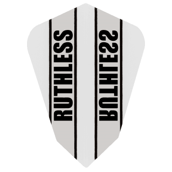Ruthless Clear Panel 100 Micron Fantail Dart Flights White