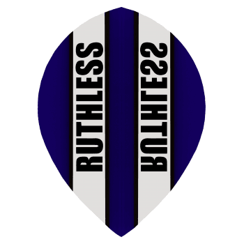 Ruthless Clear Panel 100 Micron Pear Dart Flights Dark Blue