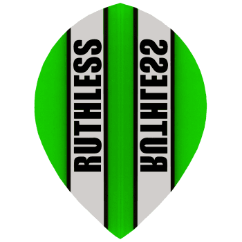 Ruthless Clear Panel 100 Micron Pear Dart Flights Green