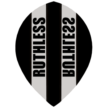 Ruthless Clear Panel 100 Micron Pear Dart Flights Black