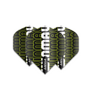 Winmau Mega Standard 75 Micron Dart Flights Black Green