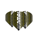 Winmau Mega Standard 75 Micron Dart Flights Black Yellow