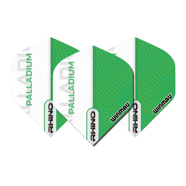 Winmau Rhino 100 Micron Dart Flights - Standard - Palladium - Green