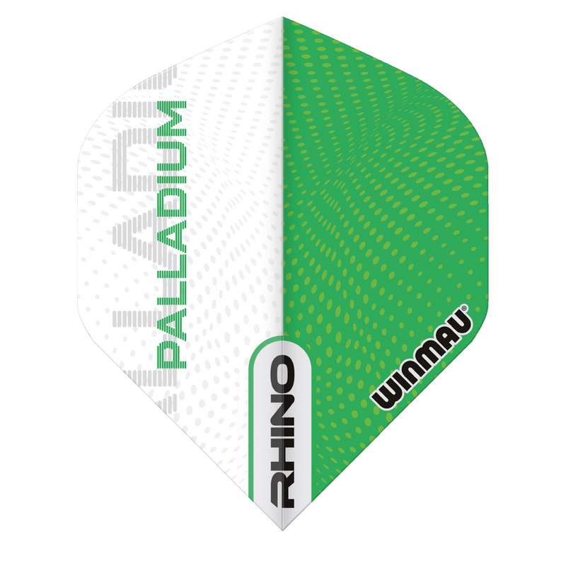 Winmau Rhino 100 Micron Dart Flights - Standard - Palladium - Green