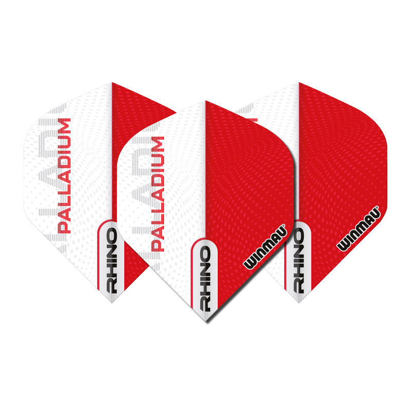 Winmau Rhino 100 Micron Dart Flights - Standard - Palladium - Red