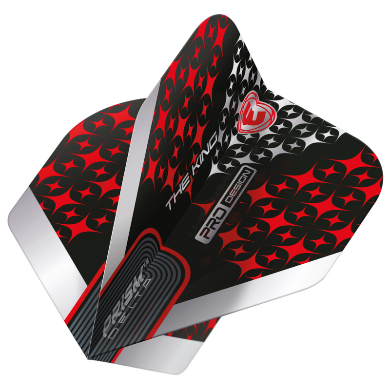 Winmau Prism Delta 100 Micron Dart Flights - Standard - Mervyn King - Red