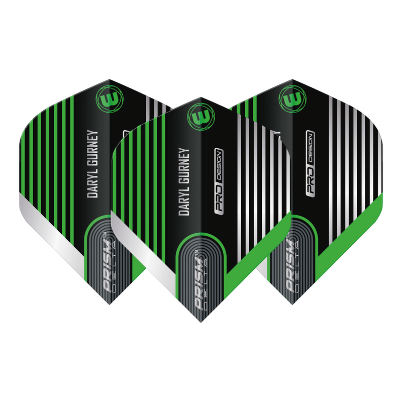 Winmau Prism Delta 100 Micron Dart Flights - Standard - Daryl Gurney - Green