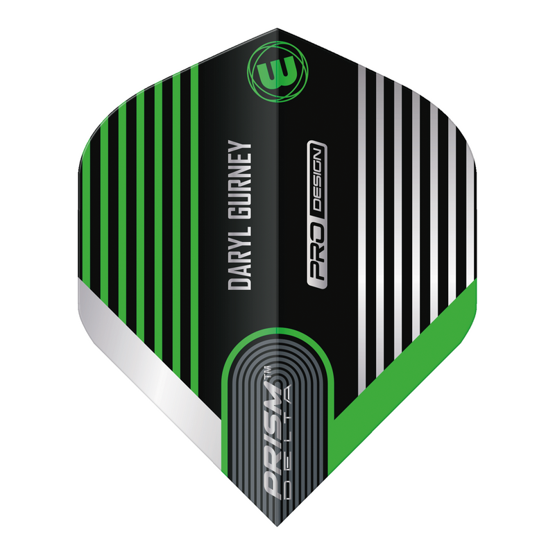 Winmau Prism Delta 100 Micron Dart Flights - Standard - Daryl Gurney - Green