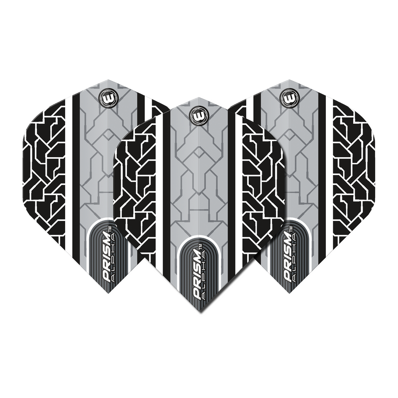 Winmau Prism Alpha 100 Micron Dart Flights - Standard - Grey