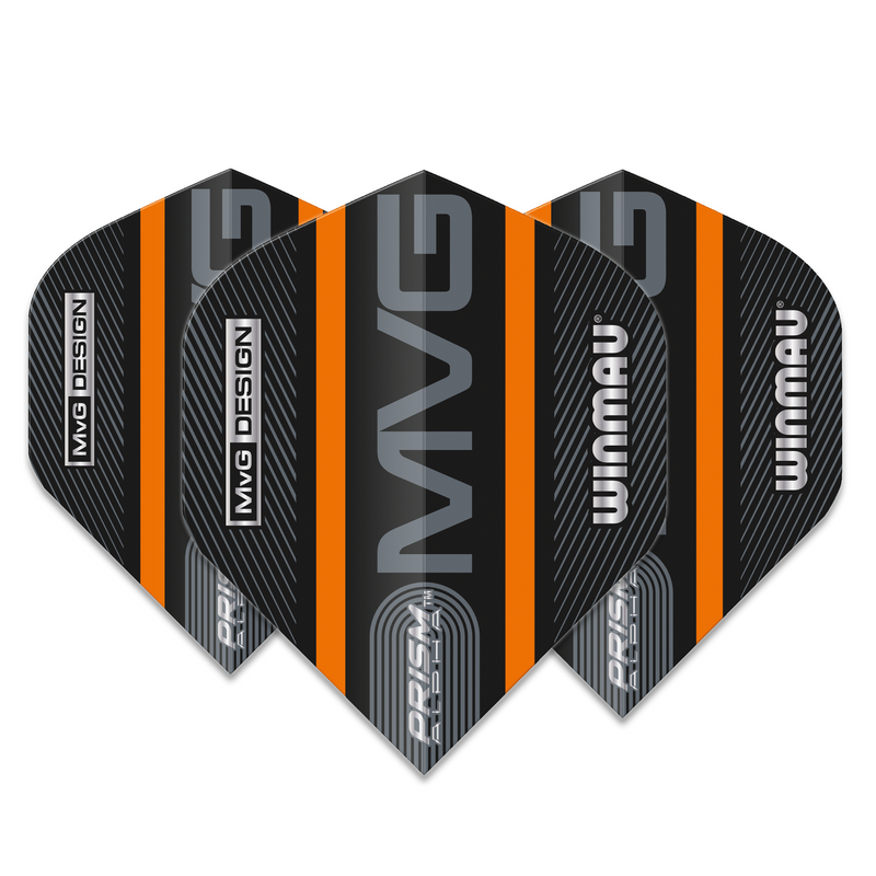 Winmau Prism Alpha 100 Micron Dart Flights - Standard - MVG - Orange