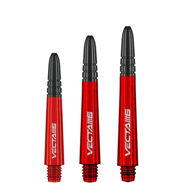 Winmau Vecta BLADE 6 Polycarbonate & Alloy Dart Stems - Red with Black Top