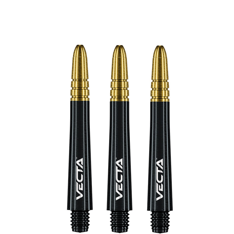 Winmau Vecta Polycarbonate & Alloy Dart Stems - Black with Gold Top