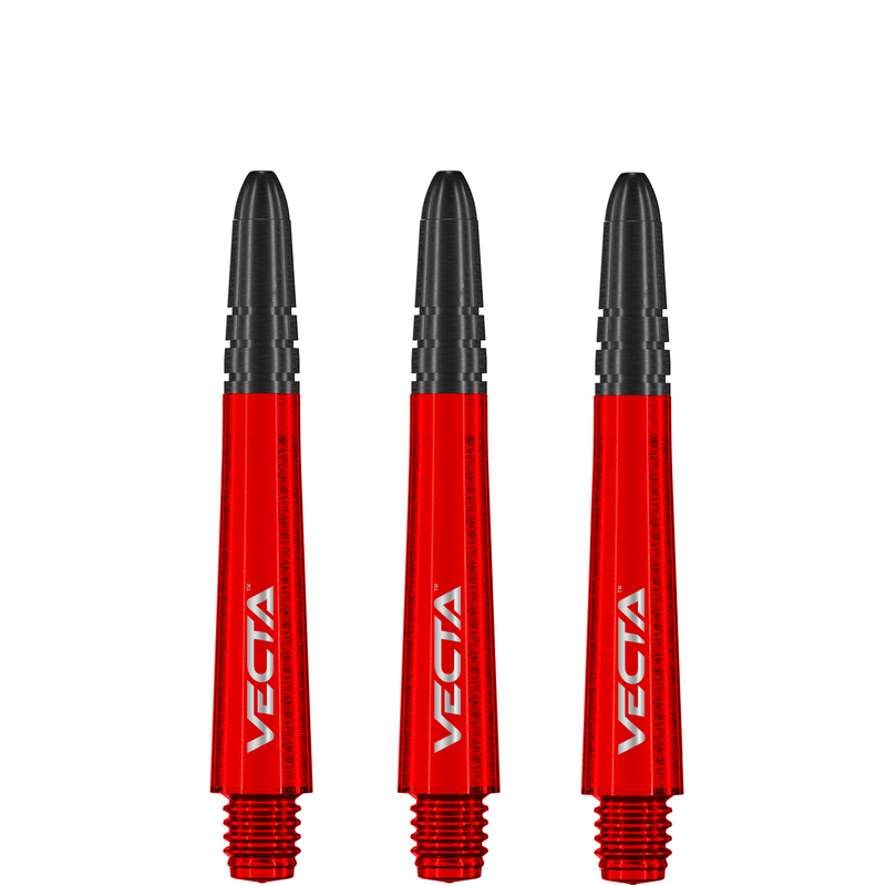 Winmau Vecta Polycarbonate & Alloy Dart Stems - Red with Black Top