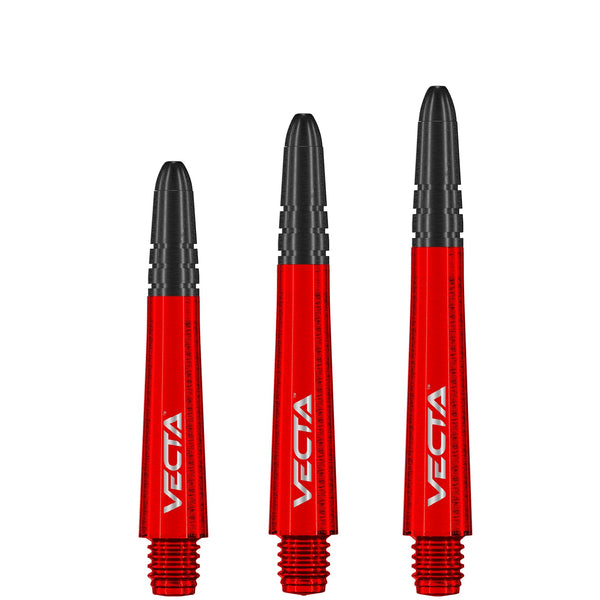 Winmau Vecta Polycarbonate & Alloy Dart Stems - Red with Black Top
